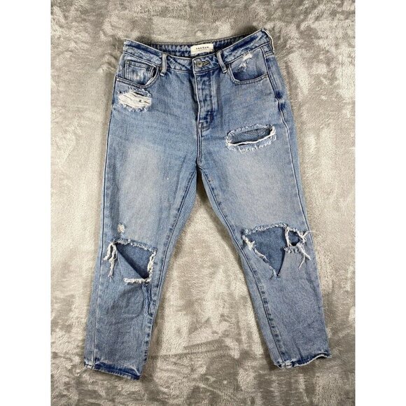 PacSun Mom Jeans - Distressed High Rise - Size 26 - Picture 1 of 13
